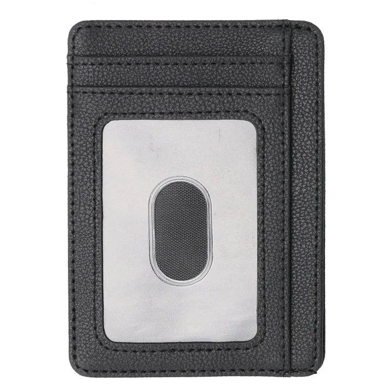 Portefeuille en cuir à blocage RFID pour hommes, porte-cartes de crédit mince, mini sac à main de voyage portable pour hommes d\'affaires, nouveau