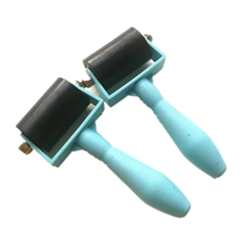 2Pcs Rubber Roller Non-Stick Printing Roller Pin Clay Roller Artists Art Craft Paint Tool