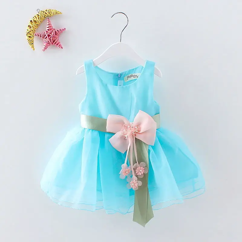 New  Baby Girls Summer Cute flowers Dress Casual Princess Party Tutu Dresses Girl princess dress Child clothes 1-4 years