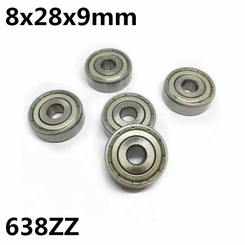 10Pcs 638ZZ 638-2Z 8x28x9 mm Deep groove ball bearing Miniature bearing High qualit 638Z