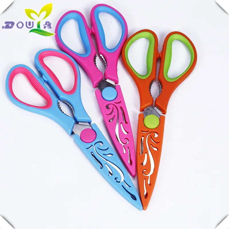 Modern golden kitchen scissors multi-functional household office scissors stainless steel scissors cut kitchen scissors