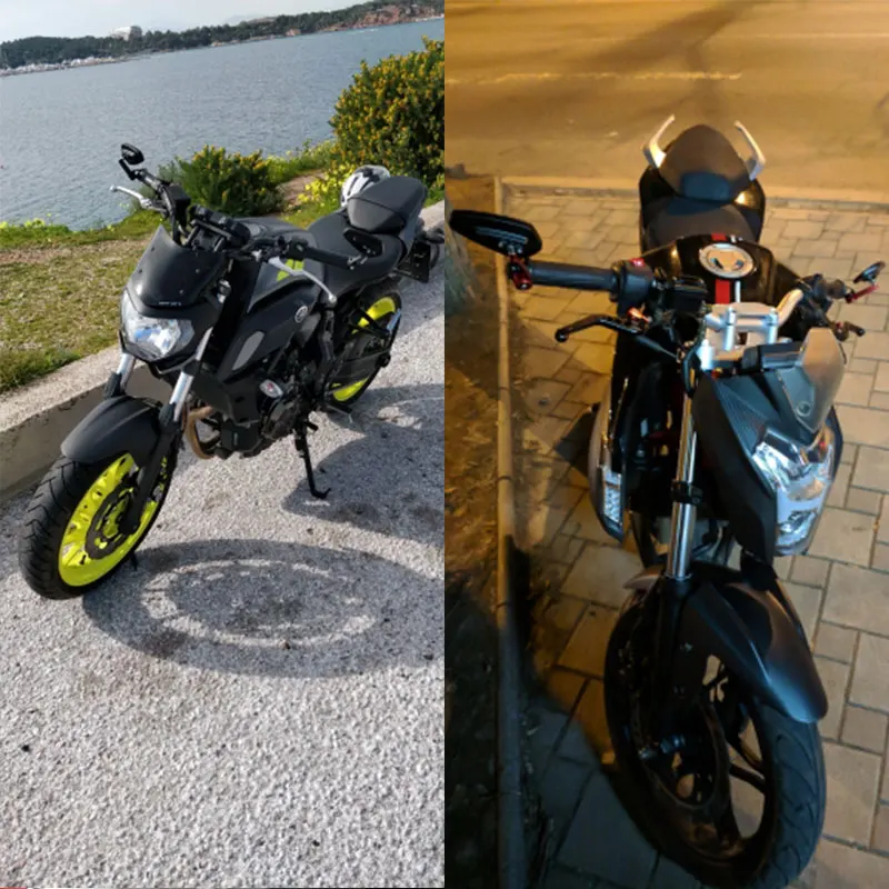 ROAOPP 7/8 "مقود نهاية المرايا القابلة للطي لياماها سوزوكي دوكاتي BMW Buell KTM المزدوج الرياضة الدراجات الترابية ATV الشارع القياسية عارية