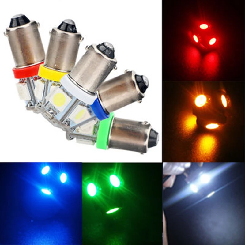 WTS 200pcs  wholesale car Wedge light 223 T4W BA9S led 5050 5smd Interior Clearance Bulb auto signal Door lamp Turn Signal lamp