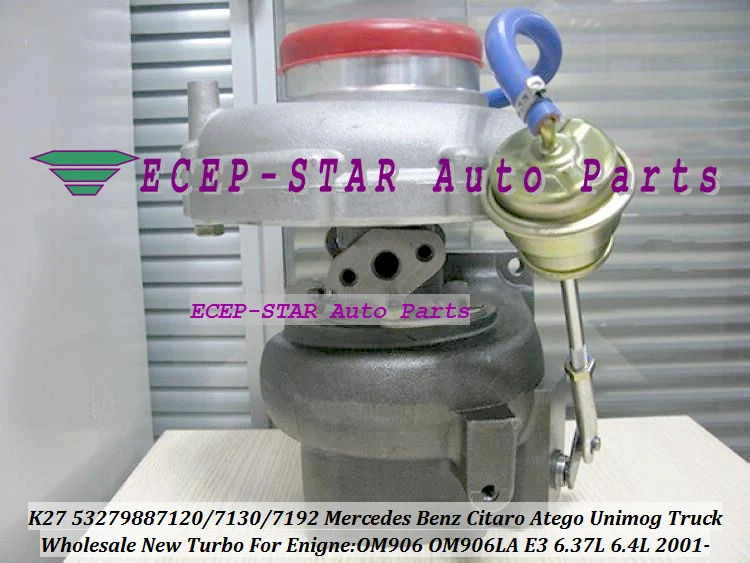 K27 53279887130 53279887192 53279707130 Turbo para camión Mercede Benz Atego Unimog OM906 OM906LA E3 6.4L 53279707192 9060965399