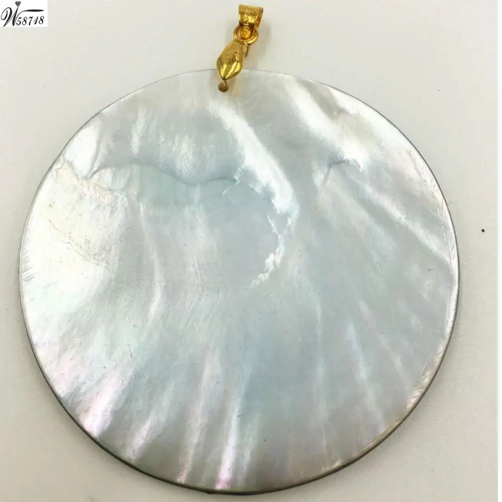 Beautiful jewelry Mother of pearl Shell Women Men Pendant Bead WFH587