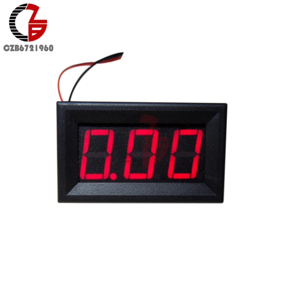 DC 4-30V 0-20A 4 Wires 056 Inch LED Digital Voltmeter Voltage Meter Panel Ammeter Current Meter 12V 24V