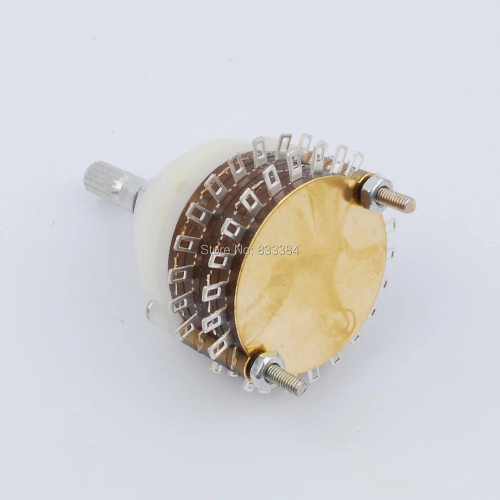 Free shipping New 1pc 2 Pole 23 Step Rotary Switch Attenuator Volume Control Pot Potentiometer DIY