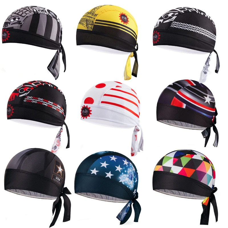 USA Skull Gear Cycling Cap Head Scarf Summer Men Women Running Riding Bandana Headscarf Ciclismo Pirate Hat Headband Quick Dry