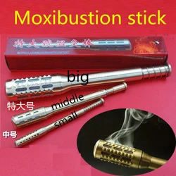 Big Medium small Moxa Roller Pure Copper Moxa Stick Facial Abdomen Moxibustion Massage Moxa Roll Burner Stick Body Health Care