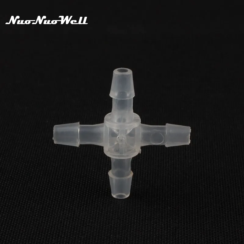 

8pcs NuoNuoWell 4mm 5mm Water Pipe Hose PE Cross Straight Connector for Aquarium System Air Pump Environmental Hose Fittings