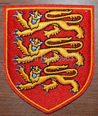 New ! ROYAL ARMS OF ENGLAND embroidered iron on PATCH BRITISH COAT CREST APPLIQUE UK