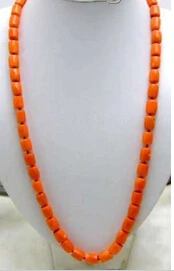 

lovers women good huij 004830 GENUINE NATURAL 10-11mm Thick Slice orange Coral Long 27" Necklace-