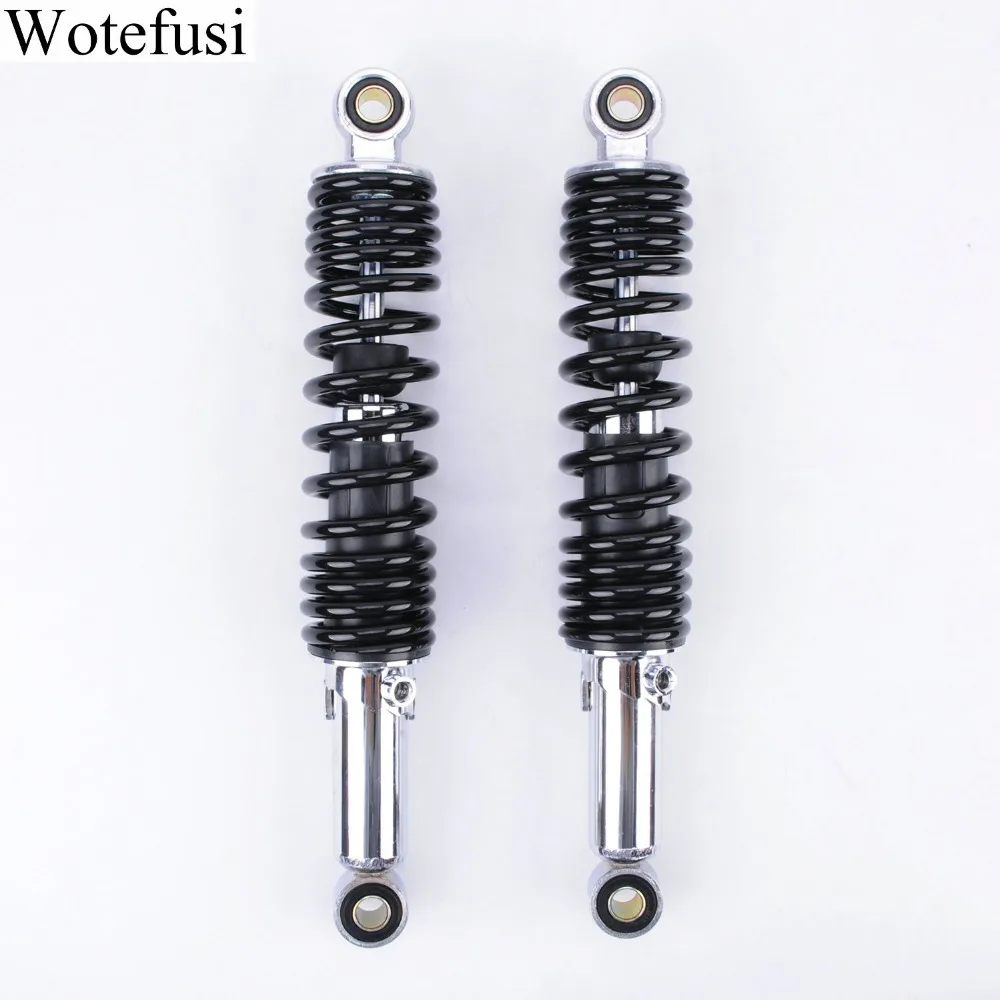 Wotefusi 2Pcs 320MM Shock Absorber Round Head Black For Motor Bike ATV Replacement [PA627]