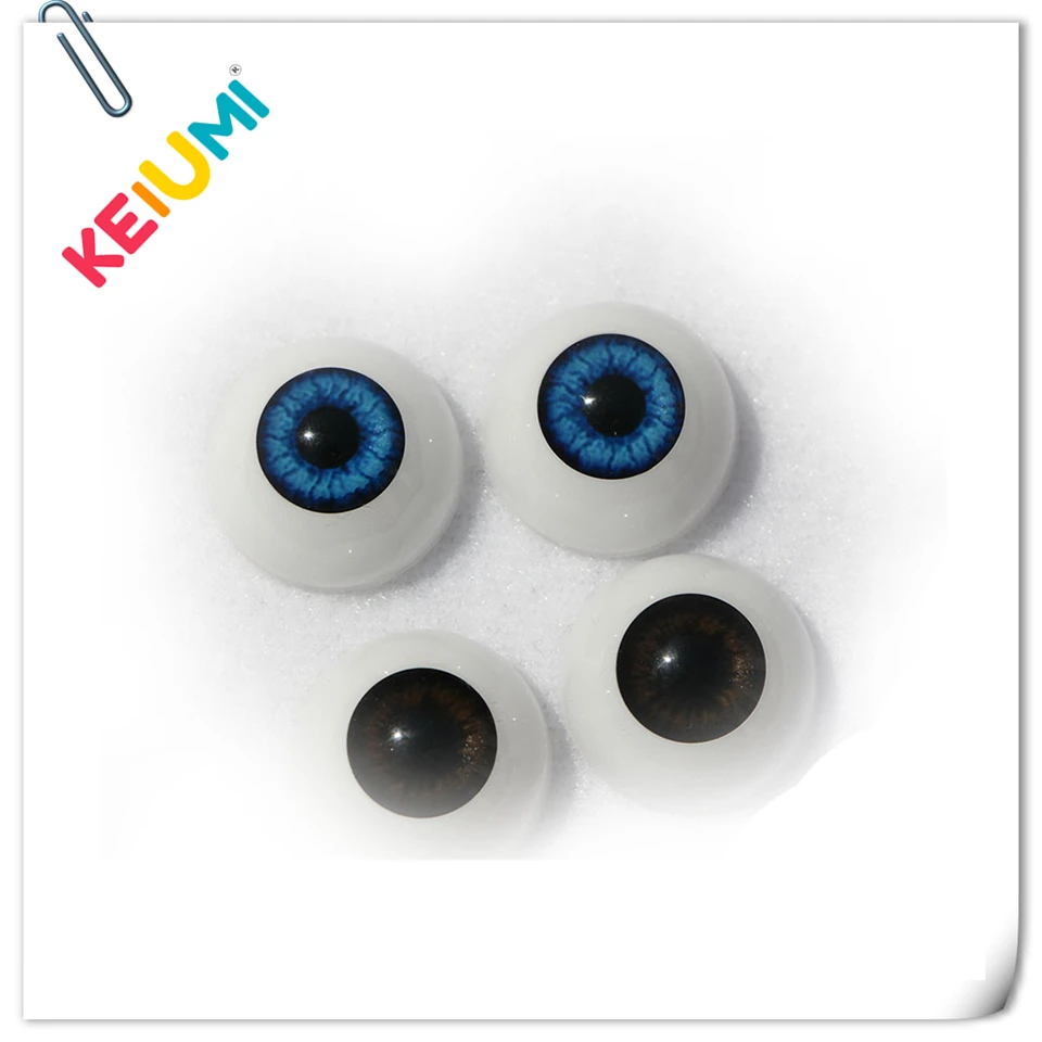 2 Pairs Doll Eyes Half Round Blue or Brown Can Choose Suit 22-23 Inch Reborn Baby Dolls Acrylic Bright Dolls Eyes Accessories