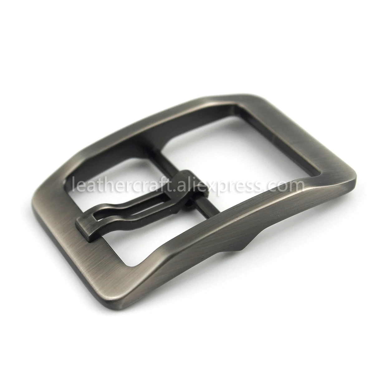 1x 40mm Fashion Metal Brushed Men Belt Buckle Center Bar Single Pin Buckle Leather Craft Belt Strap Webbing 1-1/2\