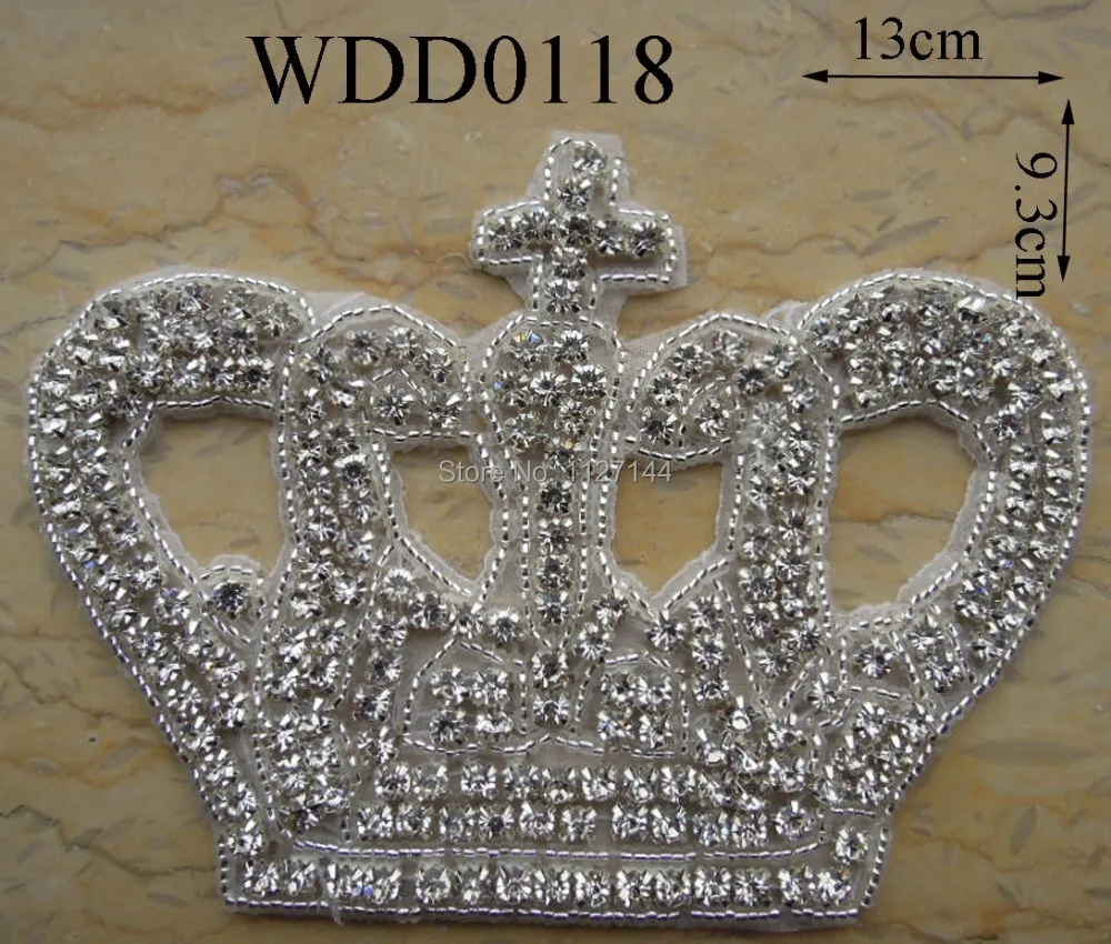 (30 PIECES) crystal rhinestone applique crown DIY iron on WDD0118