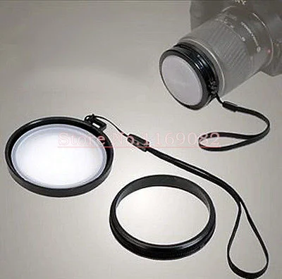 Capuchon d'objectif de Balance des blancs 67mm 2 en 1, avec support de filtre + protection du couvercle d'objectif pour can & n SX30 SX40 SX50 Nik & n D7100 D7000 D90 D80