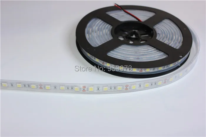 Imagem -03 - Rgb Branco Branco Quente Azul Vermelho Verde Amarelo Tubo Ip67silicon à Prova Impermeável Água 12v 5050 Led Strip 60led m Mais m Lote 300led