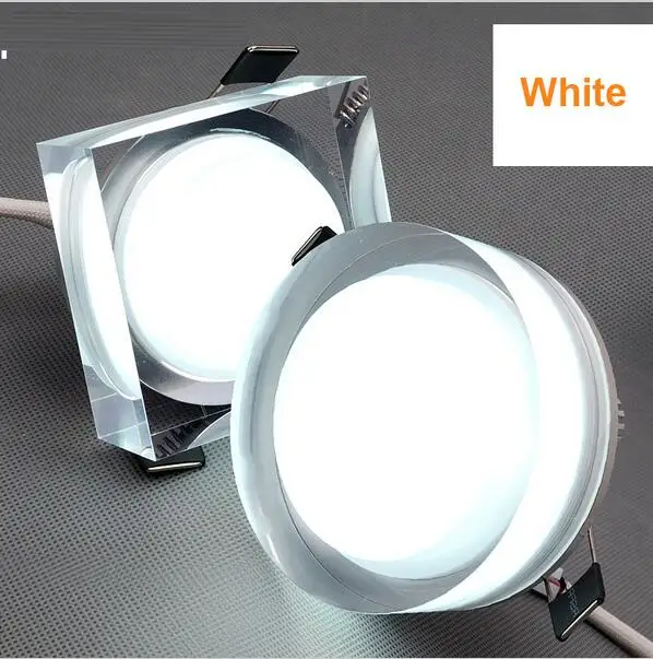 Miễn phí vận chuyển 10 cái/lốc 1 wát Acrylic Pha Lê LED Downlights AC110-240V nội lights, đèn sao đèn