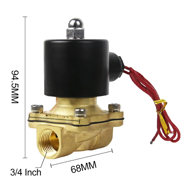 

Free Shipping 2016 New 3/4" AC 220V Electric Solenoid Valve Pneumatic Valve for Water Oil Air Gas x1 1Pneumatics Alloy Body