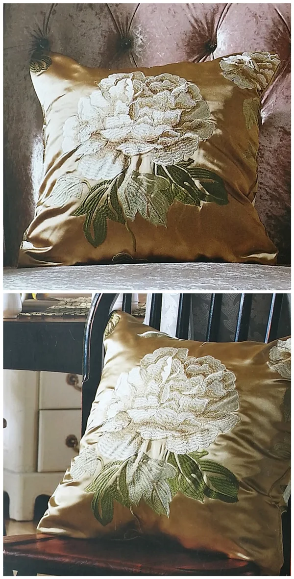 Deluxe Light Choco Big Flower Leaves Embroidery Silk Like Curtain Sofa Chair Pillow Upholstery Fabric 140cm Width sell by meter