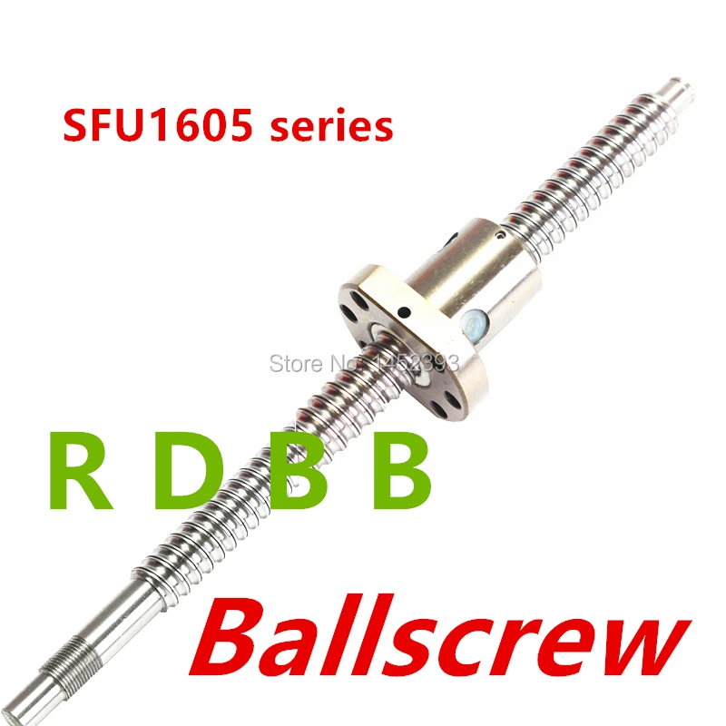 

Customized SFU1605 298mm RM1605 298mm C7 Rolled Ball screw 1pc+1pc ballnut + end machined as drawing+nut house