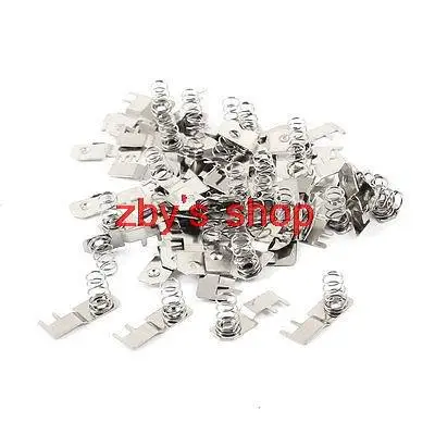 30Pcs 15 pairs Metal AAA Batteries Spring Lamination Plate Silver Tone