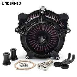 Motorcycle Air Cleaner Intake Filter Kit CNC Turbine Spike For Harley Touring Electra Road Street Glide Dyna FXR Softail Fat Boy