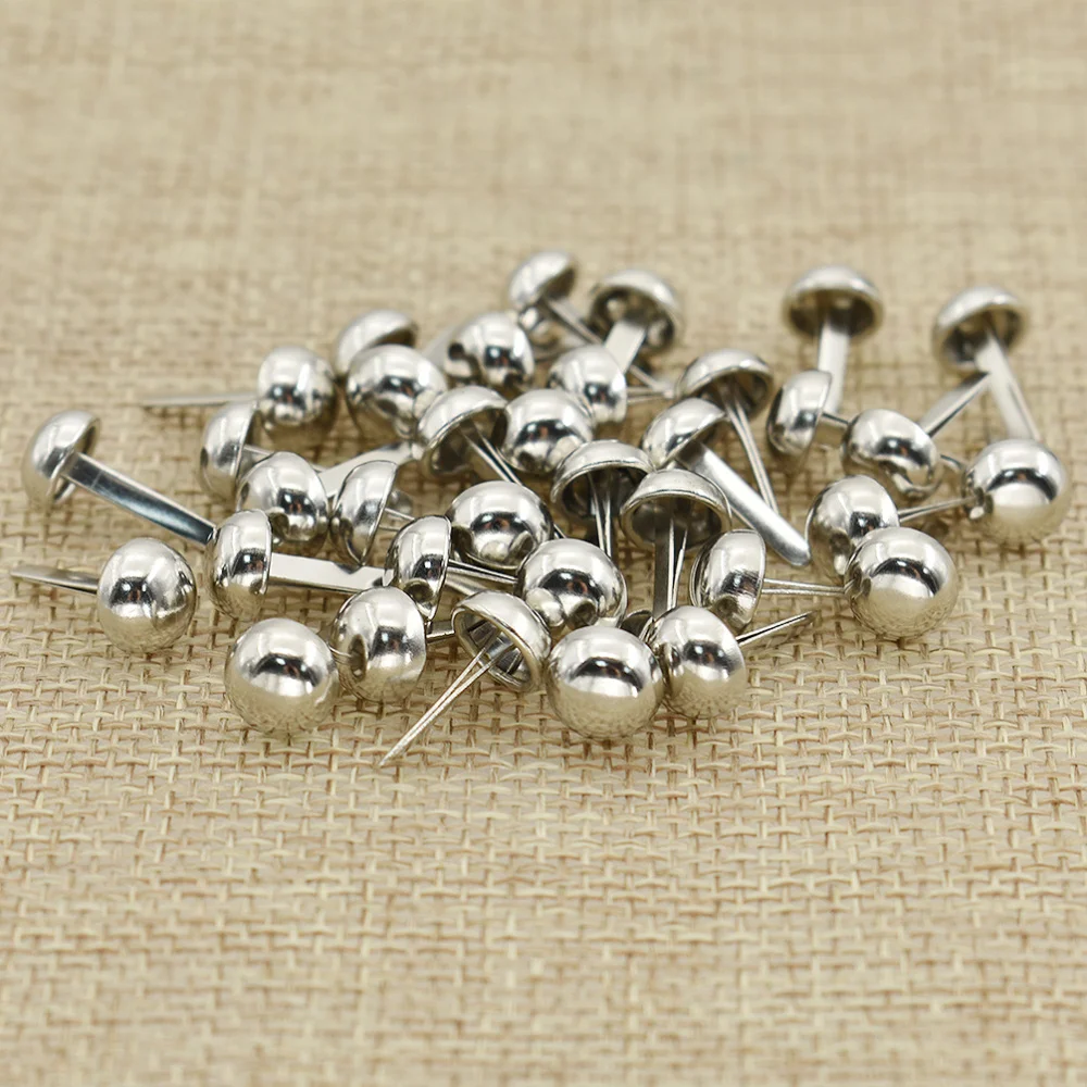 200pcs Metal Iron Silver Gold Color Round Cap Scrapbooking Brads Set Nail DIY Handmade Craft Tools Supplies