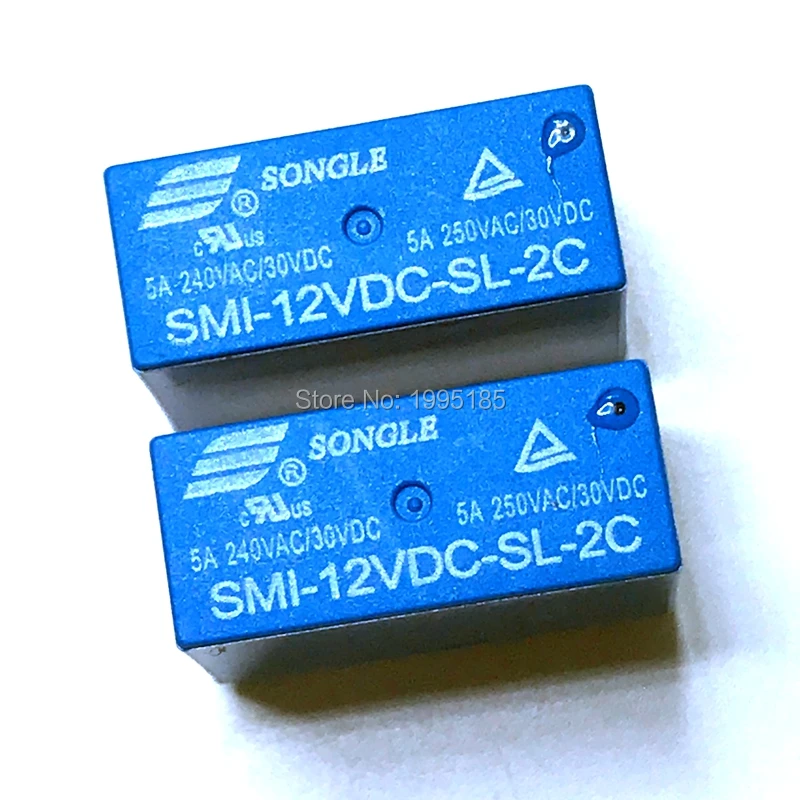 2PCS SMI-05VDC-SL-2C SMI-12VDC-SL-2C SMI-24VDC-SL-2C 8pin 5A 250VAC/30VDC 05 12 24 VDC Power Relay New Original