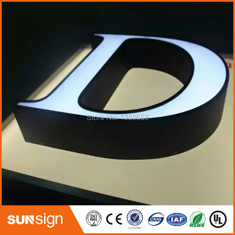 Letras de metal led, señal de canal