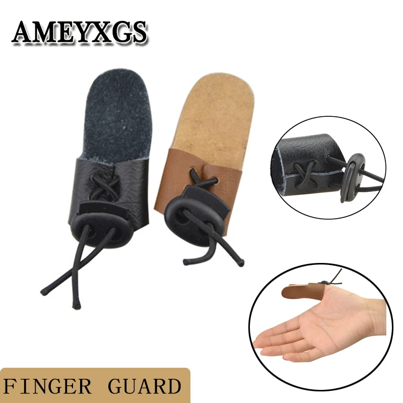 

Archery Finger Guard Hunting Shooting Protective Gear Outdoor Shooting Slingshot Catapult Thumb Guard Archery Accessories