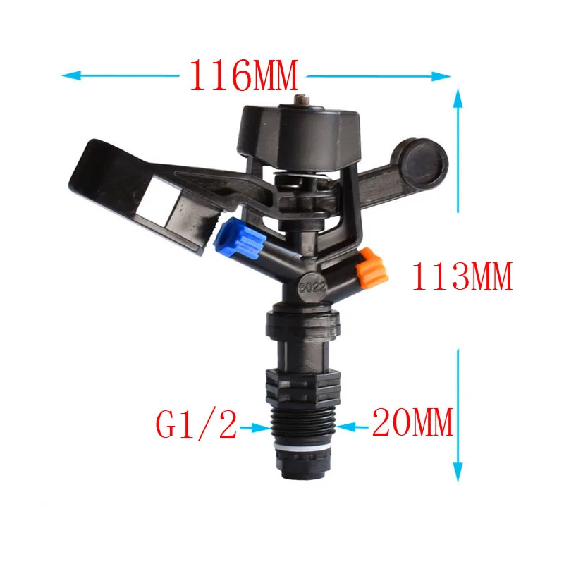 Rotating Sprinkler Nozzles Rocker Nozzle Farm Sprin Klers Farm Irrigation Sprinkler Garden Watering 1 / 2 Connector 1 Pcs