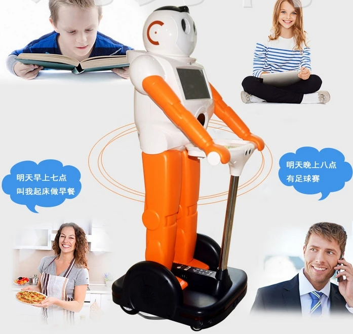 Touch Screen Wifi Smart Robot Domotica Beveiliging Wifi Remote Puzzel Conversational Robot