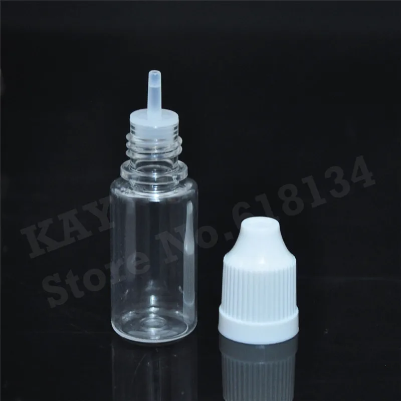 15000pcs empty bottle Clear 10ML Liquid Needle Bottles Plastic Bottles With Childproof Cap With Long Thin Tip dropper bottles