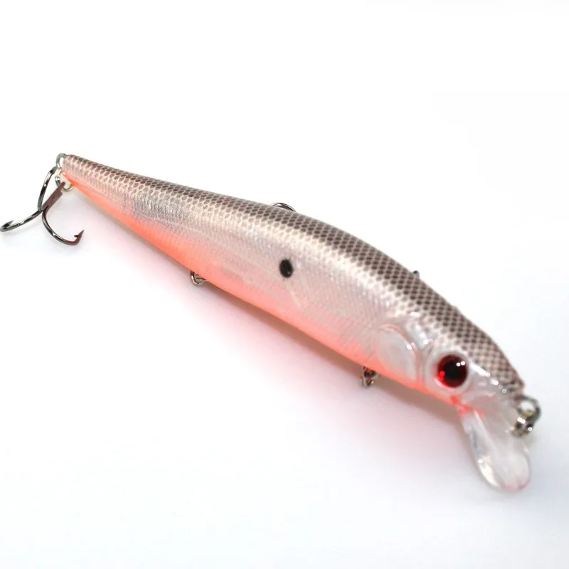 1PCS/lot 14 cm 23 g Fishing Lure Minnow Hard Bait with 3 Fishing Hooks Fishing Tackle Lure 3D Eyes Free Shipping