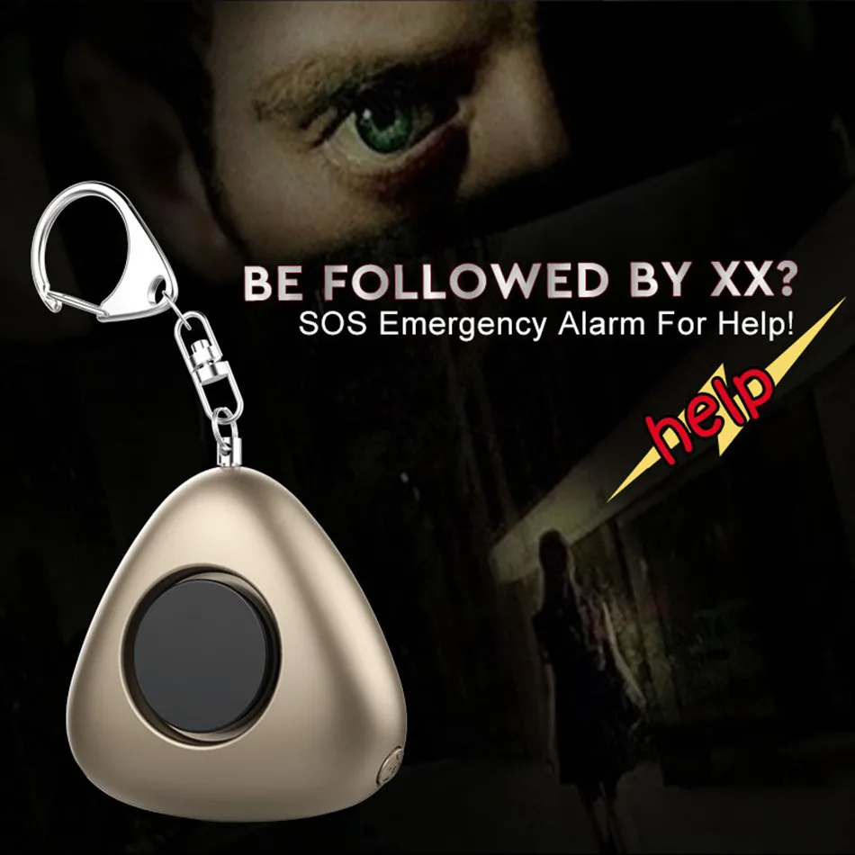 AF-9200 Self Defense Supplies Mini Personal Safety Emergency Panic Keychain Anti-rape Anti-wolf Alarm for Elderly Kids Women