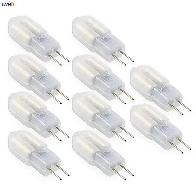 IWHD 10pcs 2W LED G4 12V 220V Bulb 160Lm 14xsmd3528 G4 LED 12v Bi-pin Lights Replace Halogen Chandeliers