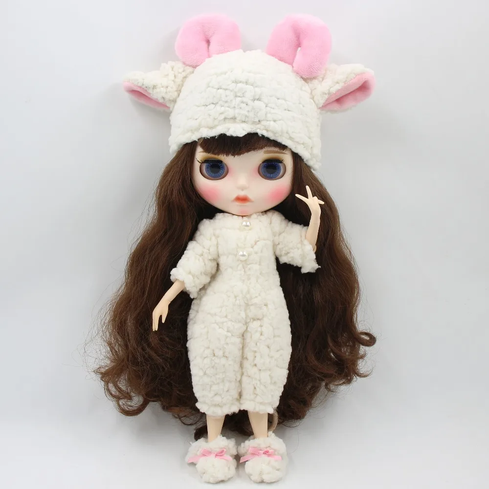 ICY DBS Blyth doll clothes plush Sheep suit with hat and shoes, only clothes no doll