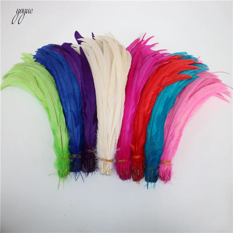 Wholesale 500Pcs 30-35CM Natural Rooster tail Feathers Colorful Cheap Feathers For Crafts Decoration Christma Diy Pheasant Plume