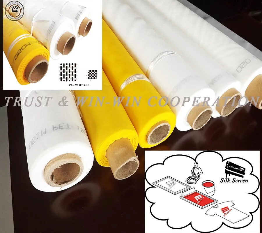 Free Shipping!!! 50meters White 120T/300mesh-34um-127cm-Polyester Printing Mesh