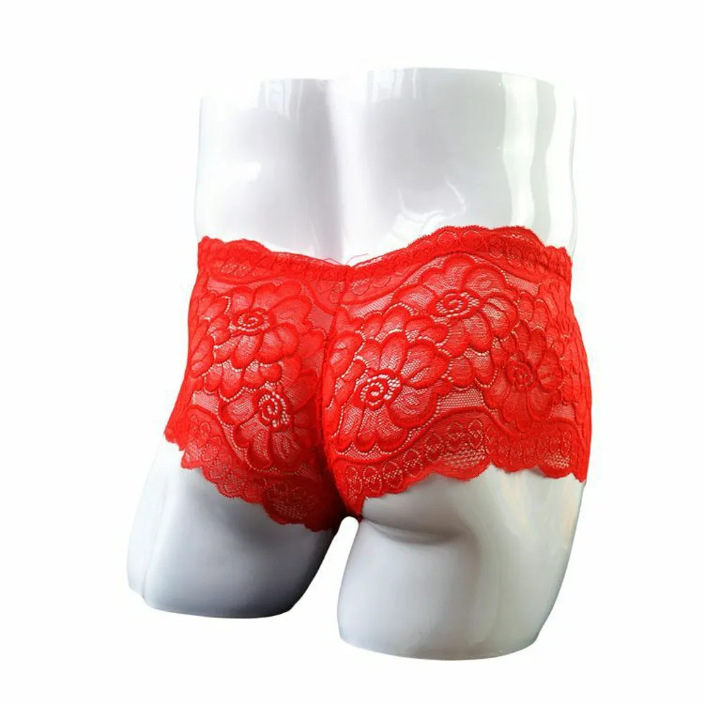 Männlichen Sexy Hose Höschen Unterwäsche Farbe Spitze Transparent Großen Boxer für Männer ZJH884P-2