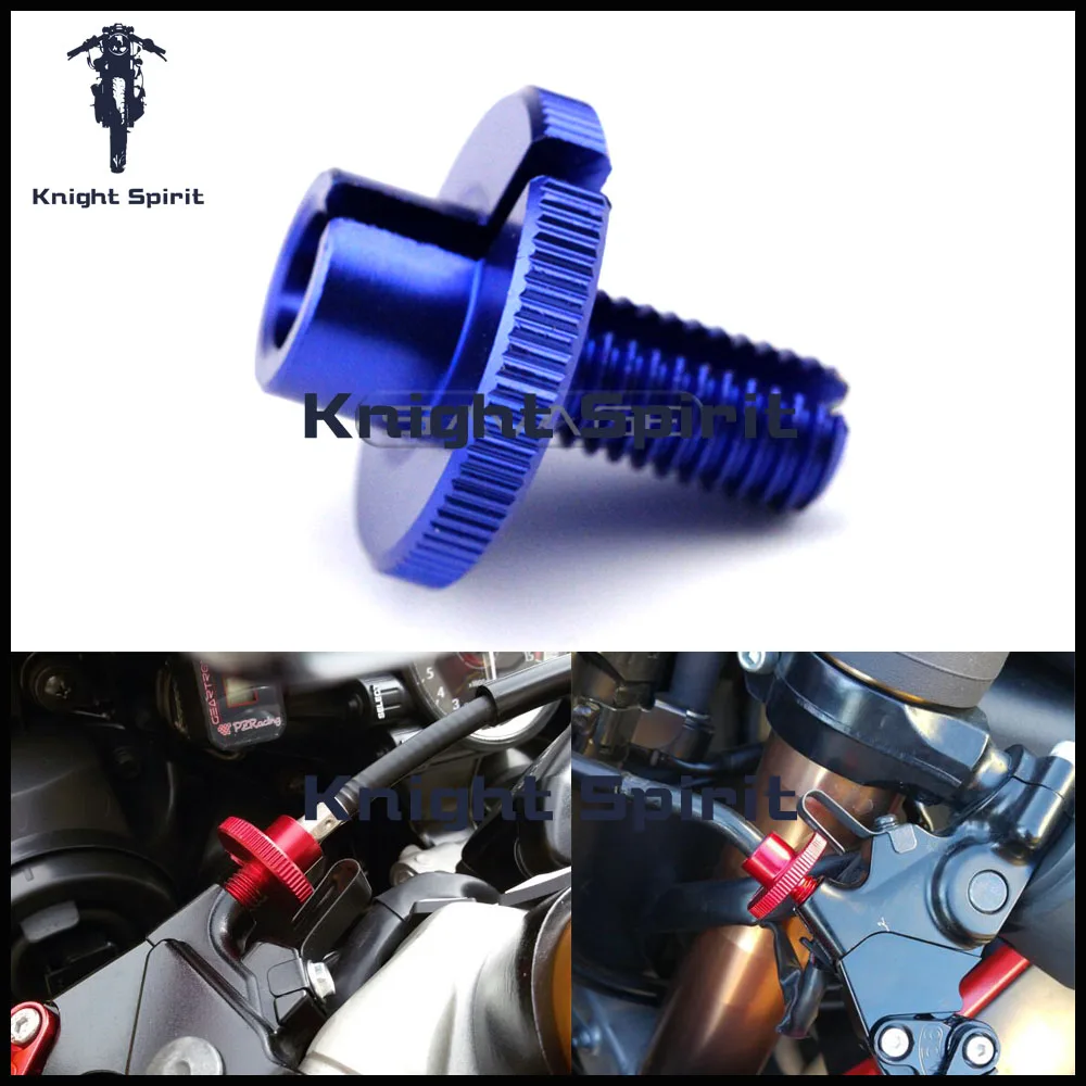 For kawasaki z750 z800 z1000 z1000sx ninja 1000r/650r 2017 Motorcycle Accessories CNC Billet Clutch Cable Wire Adjuster M10x1.5