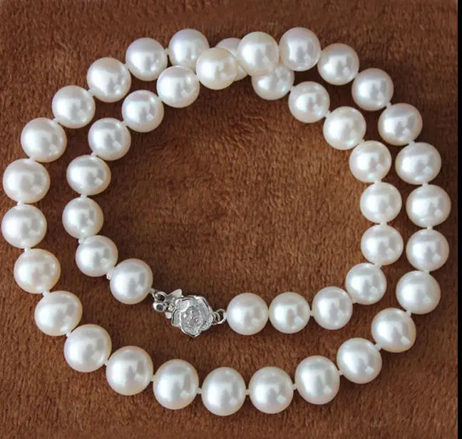 AAAA 9-10mm White South Akoya Sea Pearl Necklace 18\'\'