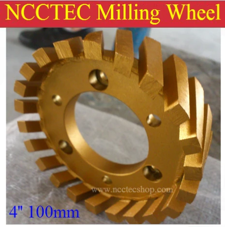 

4'' NCCTEC Diamond Milling wheel blade without thread for granite FREE shipping | 100mm Special-shaped grinding wheel tools