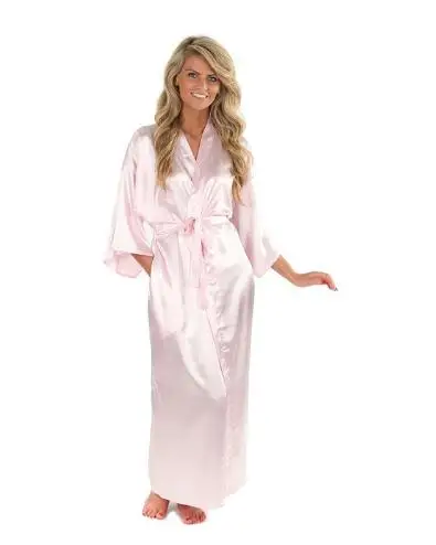 Women Silk Satin Long Wedding Bride Bridesmaid Robe Kimono Robe Feminino Bath Robe Large Size XXXL Peignoir Femme Sexy Bathrobe