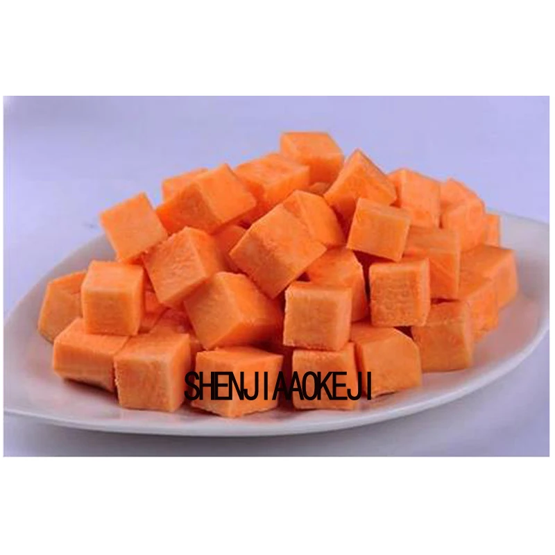 TJ-312A Vertikale edelstahl zerkleinern slicing maschine küche ausrüstung 220 V 750 W karotte hufeisen würfeln schneiden maschine 1 pc