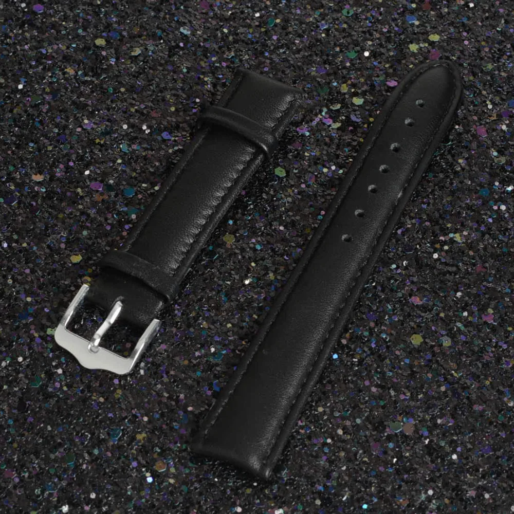 Genuine Leather Watch Replacement Band Strap Watchbands Black Waterproof correa reloj 18mm cinturino