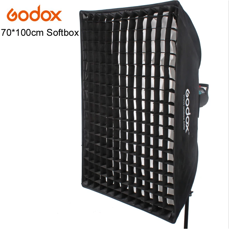 Godox 70cm*100cm Speedlite Studio Strobe Flash Photo Reflective Softbox Soft Box Diffuser with Grid for Photography Light