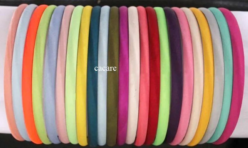 Diademas de satén de 10mm para mujer, diademas para el cabello, diadema para niñas, accesorios para el cabello para niños, aros para el cabello, bandas 200 unids/lote
